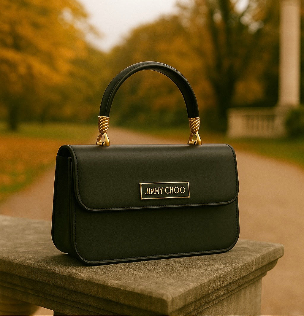 100% Imported JIMMY CHOO Handbag (Black)