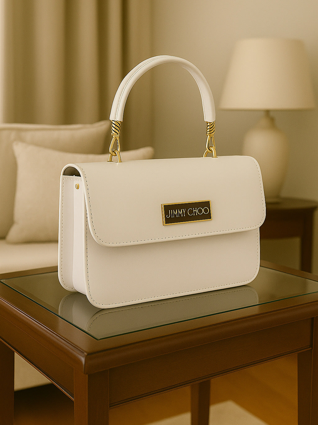 100% Imported JIMMY CHOO Handbag (White)